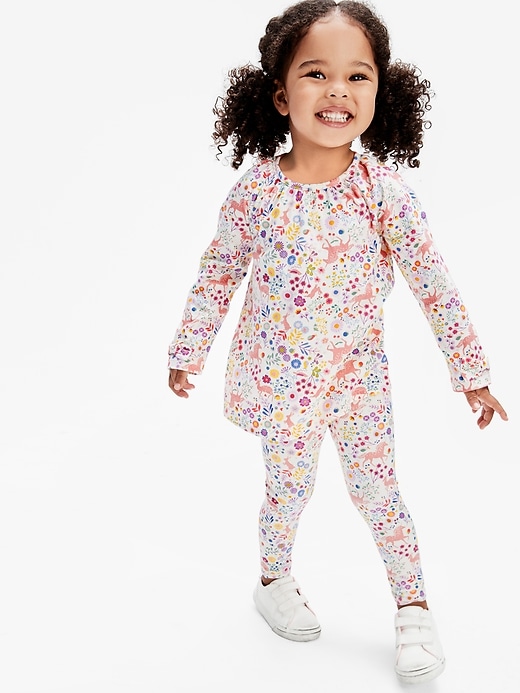 2 of 8 showing, with the color unicorns of product Toddler Mix and Match Bow Tunic