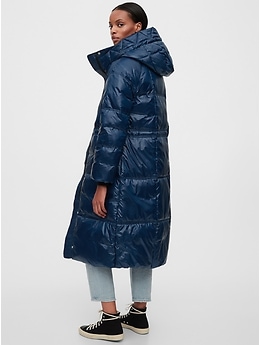 gap long puffer jacket