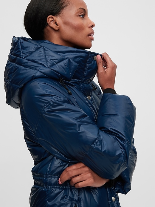 gap long puffer jacket