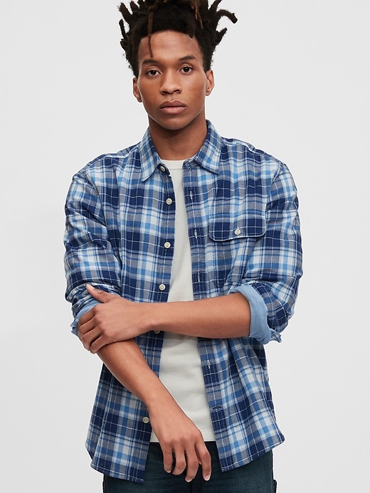 Image number 9 showing, Double-Face Shirt in Untucked Fit