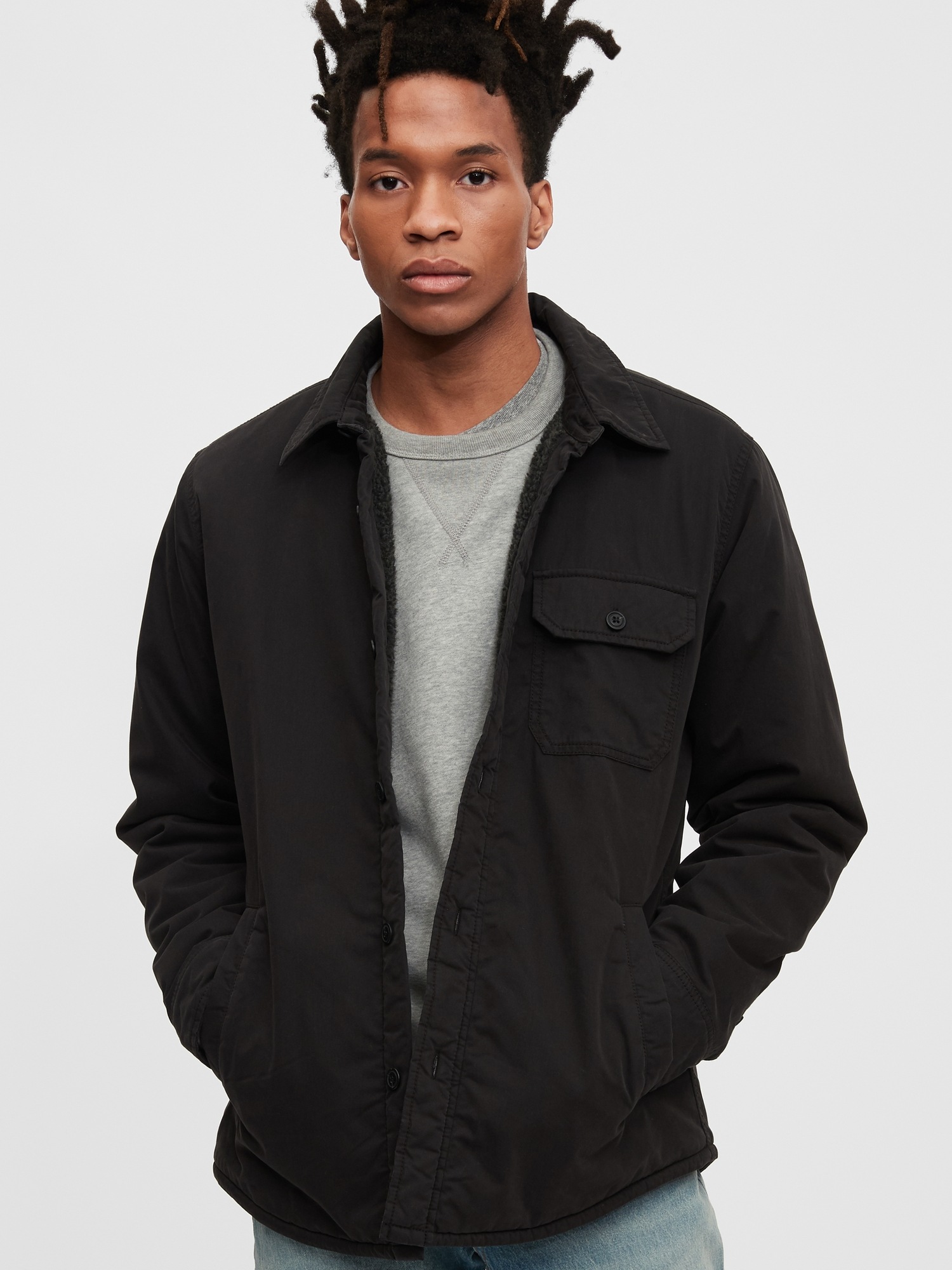 gap moleskin shirt jacket