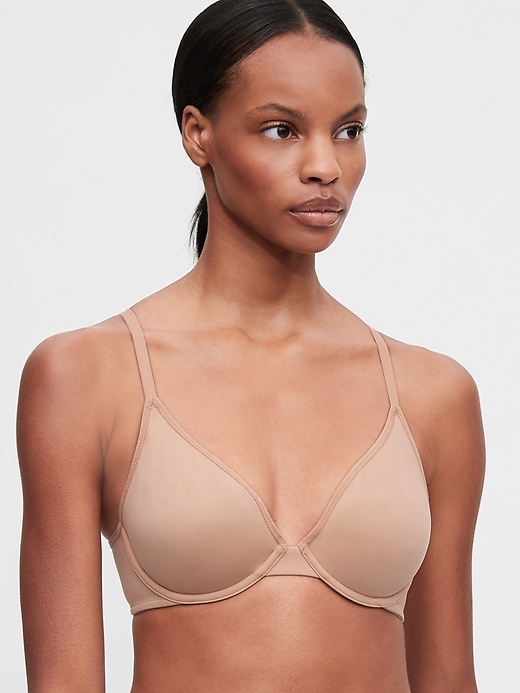 Bare Natural Double-Knit Plunge Bra
