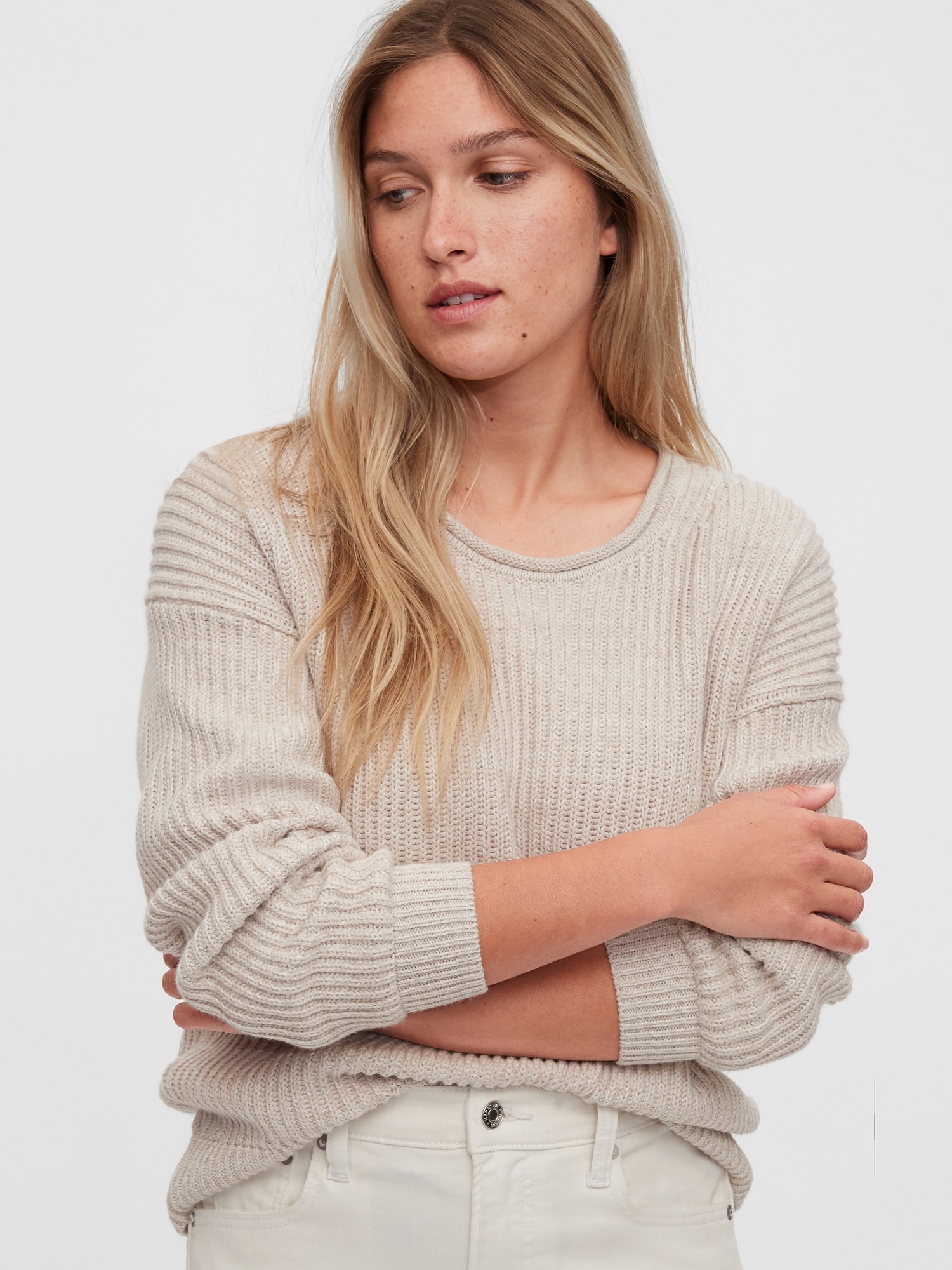 Relaxed Rollneck Shaker Sweater | Gap