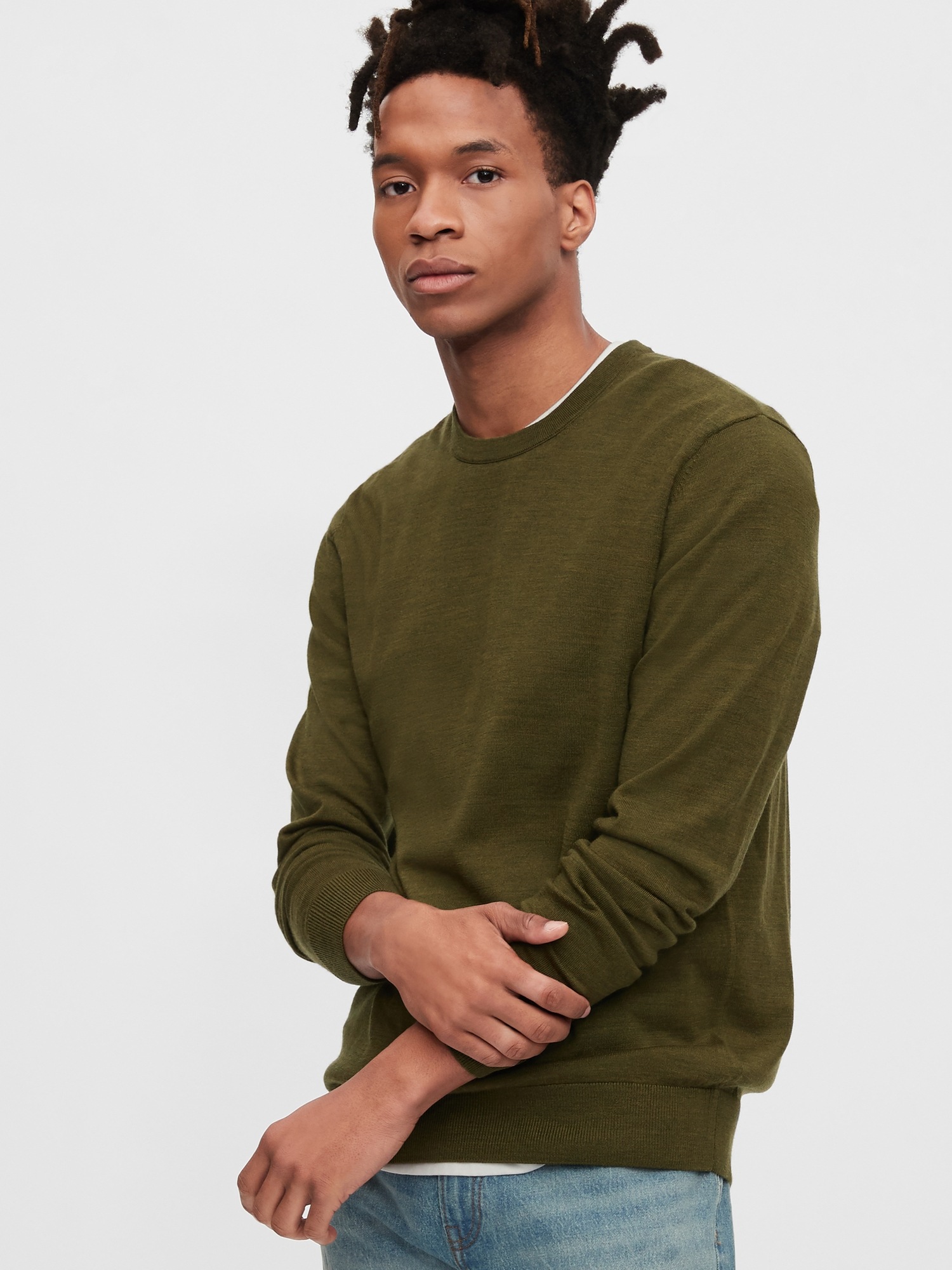 Gap merino crew neck sweater deals