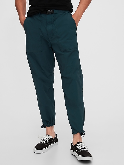 View large product image 1 of 1. Belted Hybrid Joggers