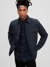 gap quilted shirt jacket