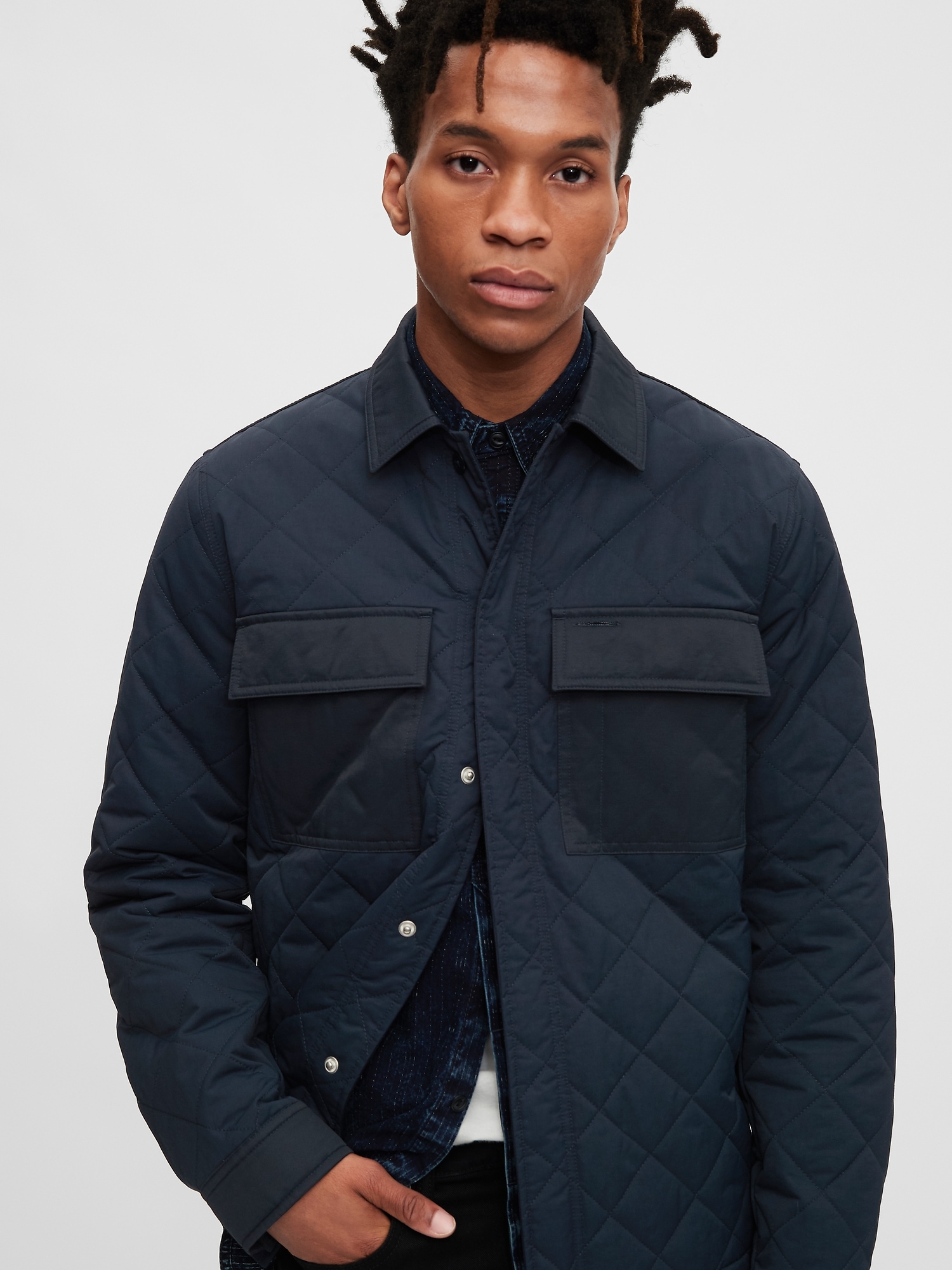 gap quilted shirt jacket