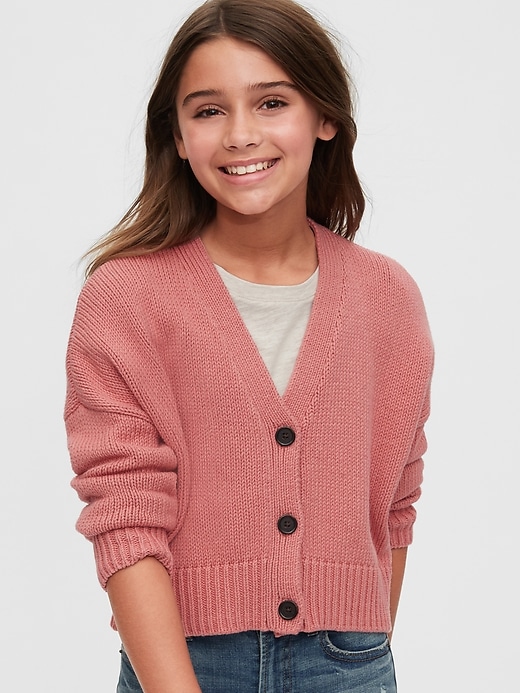 cropped boxy cardigan