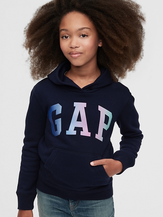 2 of 8 showing, with the color dark night of product Kids Gap Logo Hoodie