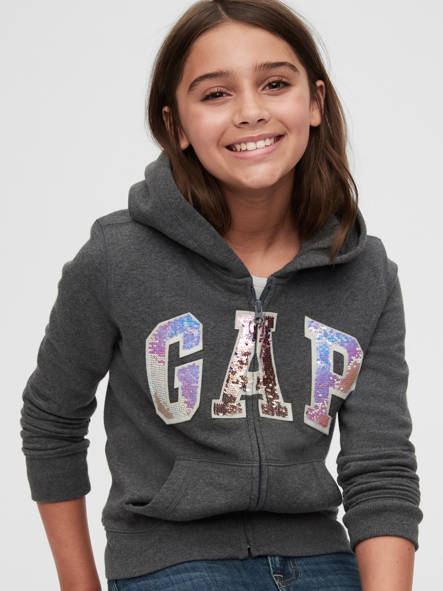 Kids Flippy Sequin Gap Logo Hoodie