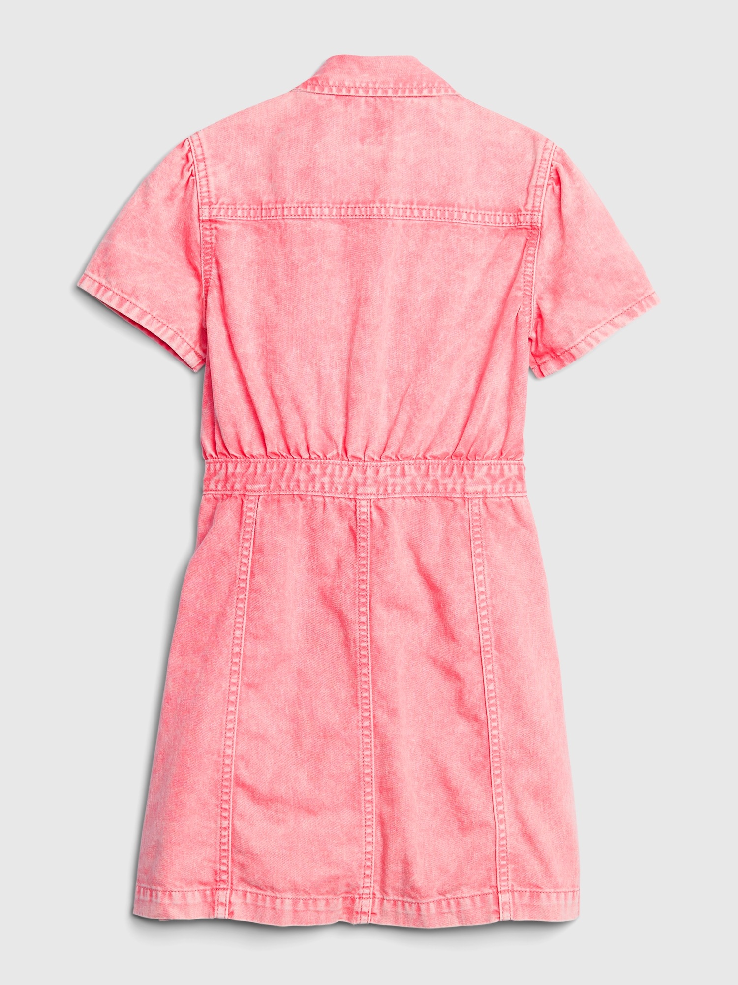 baby pink denim dress