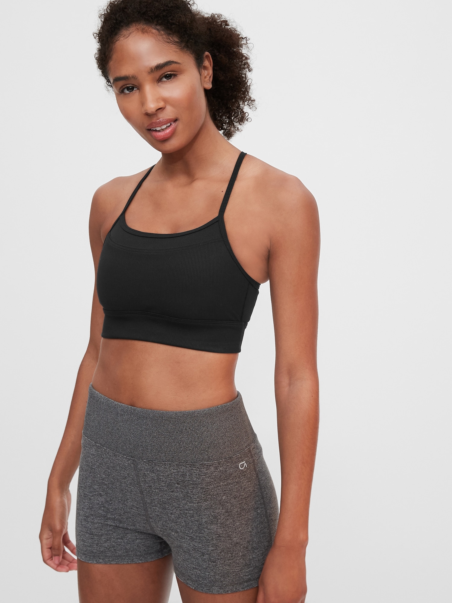 GapFit Low Impact Crossover Blackout Sports Bra