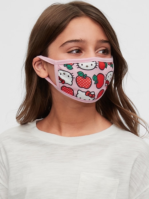 Image number 3 showing, Kids Hello Kitty Face Mask (3-Pack)