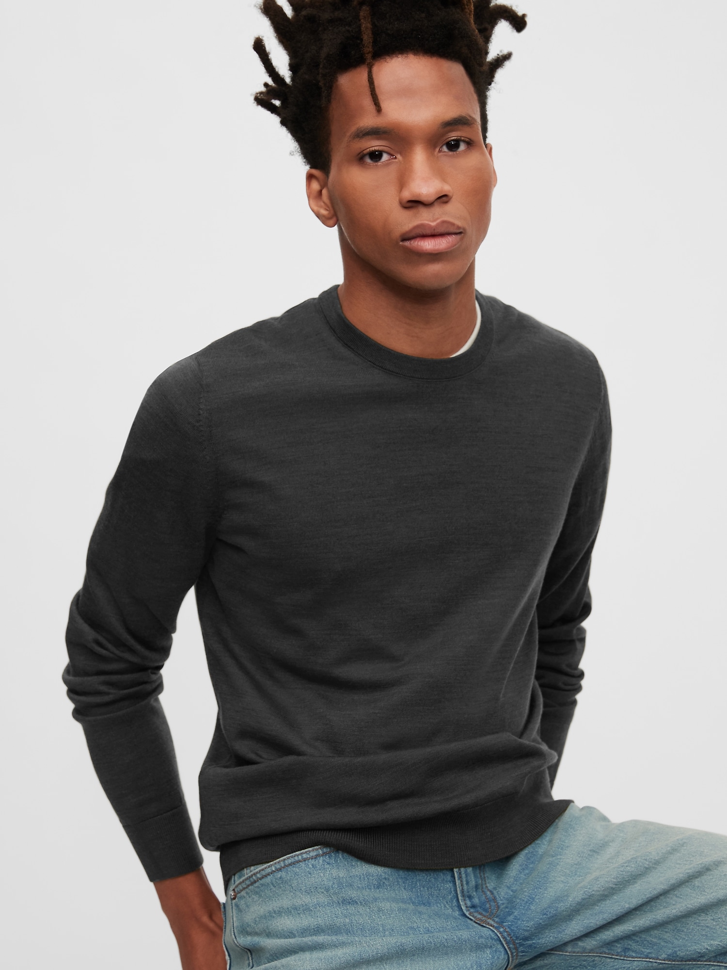 gap merino crewneck sweater