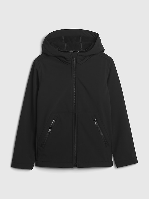 1 of 8 showing, with the color true black of product Kids Tech Jacket