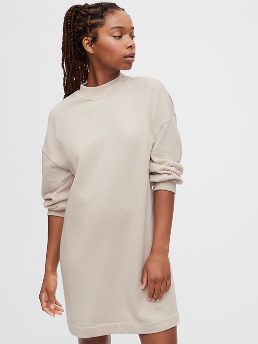 View large product image 1 of 1. Crewneck T-Shirt Dress in French Terry