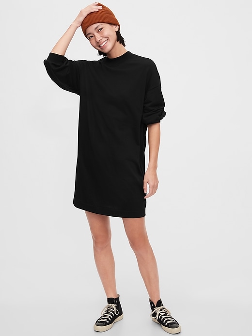 Image number 3 showing, Crewneck T-Shirt Dress in French Terry