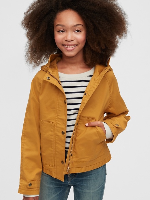 Image number 2 showing, Kids Cropped Utility Jacket with Stretch