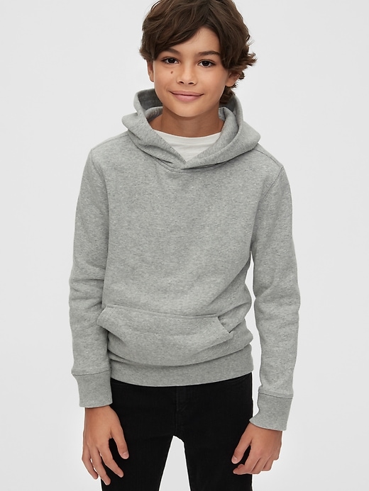 2 of 8 showing, with the color grey heather of product Kids Vintage Hoodie