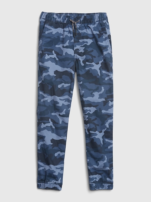 1 of 8 showing, with the color blue camo of product Kids Everyday Joggers