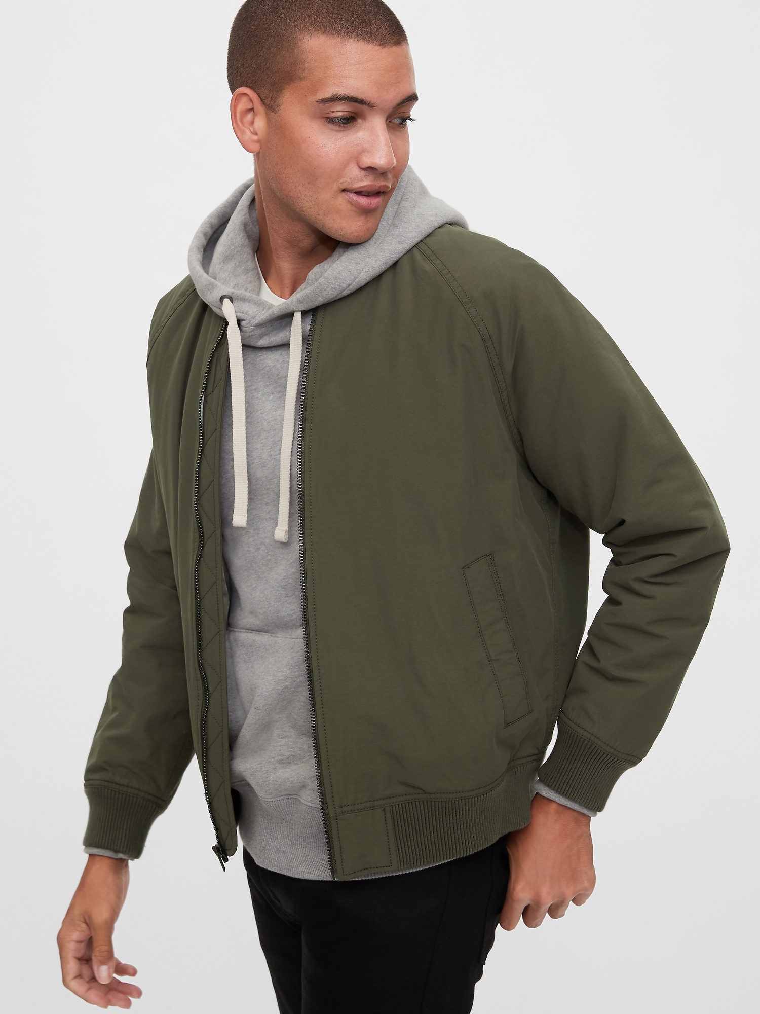 gap nylon bomber jacket