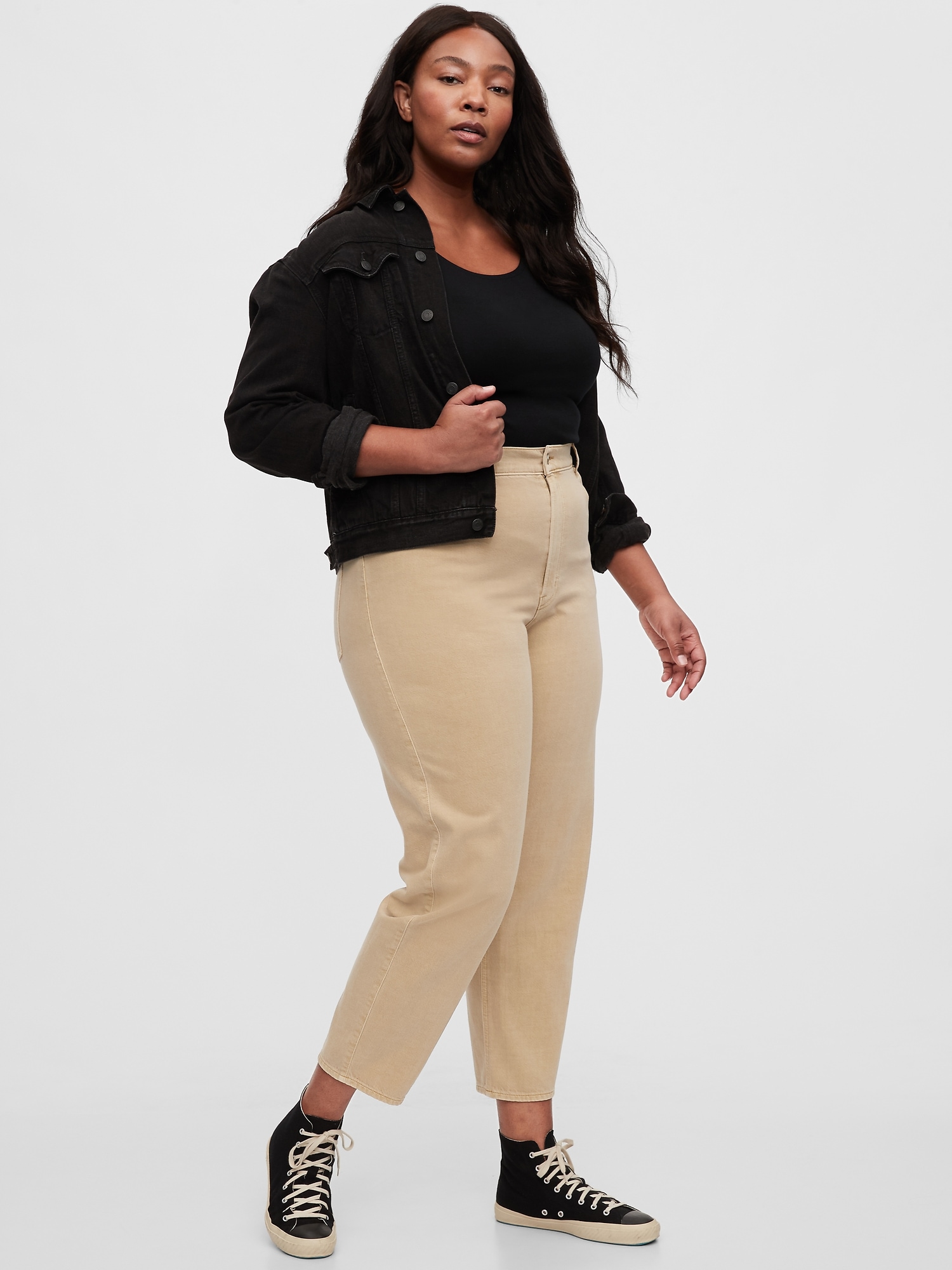 gap barrel jeans high rise