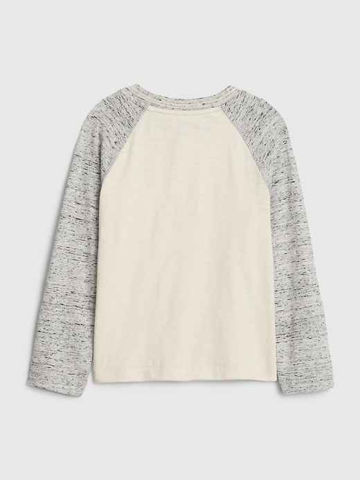 2 of 8 showing, with the color chino of product Toddler Long Sleeve Henley Shirt