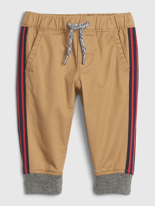 1 of 8 showing, with the color fall acorn of product Baby Woven Pull-On Pants