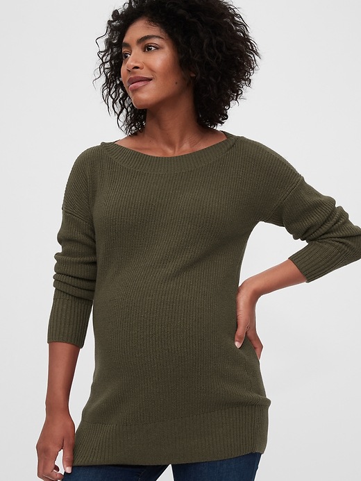 View large product image 1 of 1. Maternity Boatneck Sweater