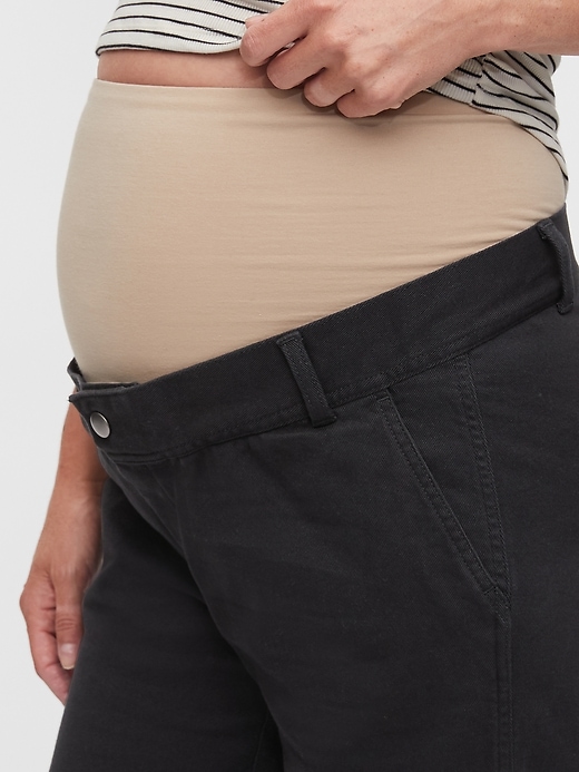 Image number 3 showing, Maternity True Waistband Full Panel Cargo Pants