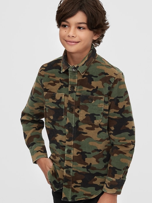 Image number 2 showing, Kids Camo Cord Chore Jacket