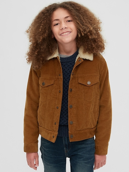 Image number 2 showing, Kids Sherpa Lined Cord Jacket
