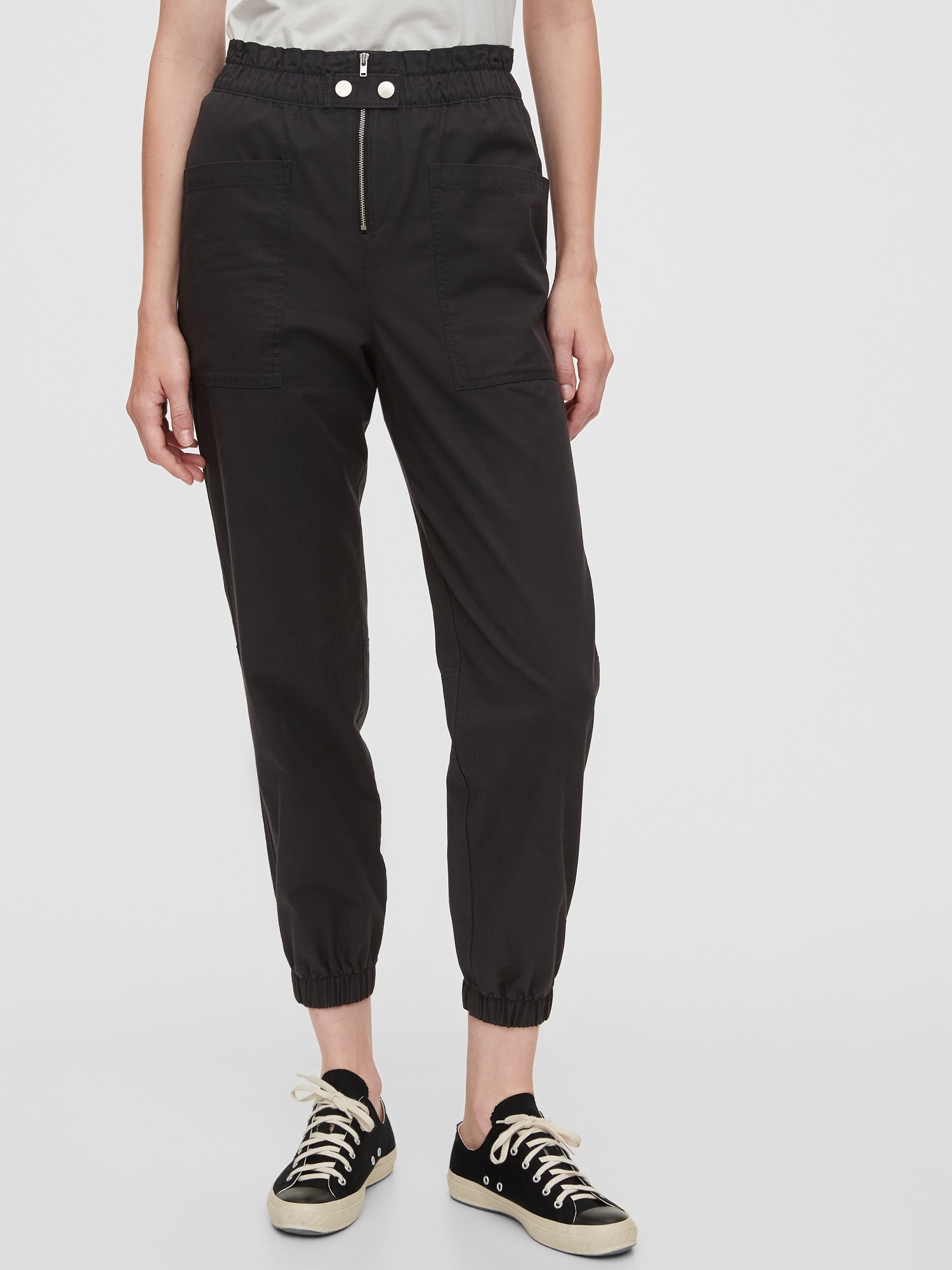 high rise cargo joggers