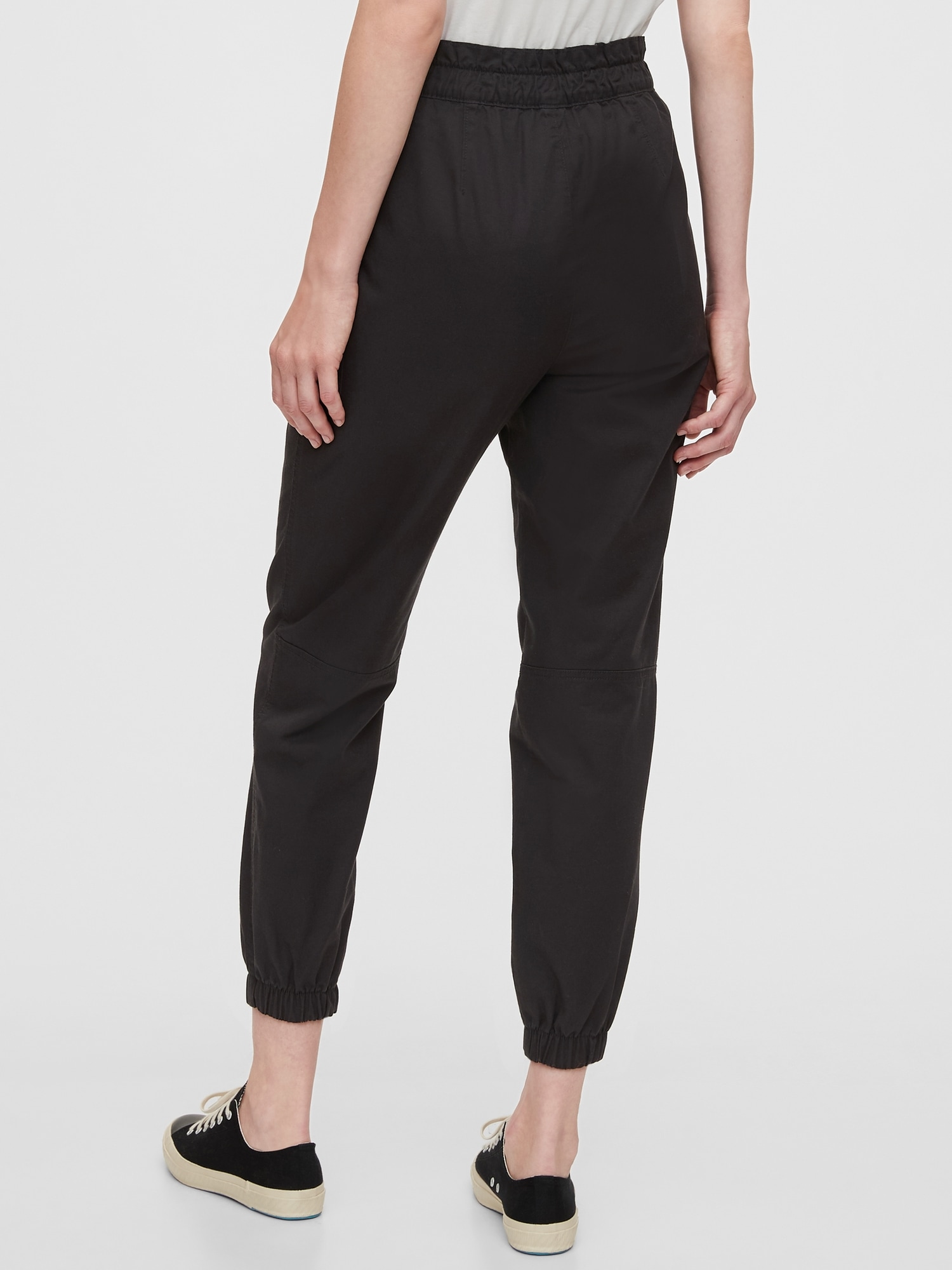 black high rise joggers