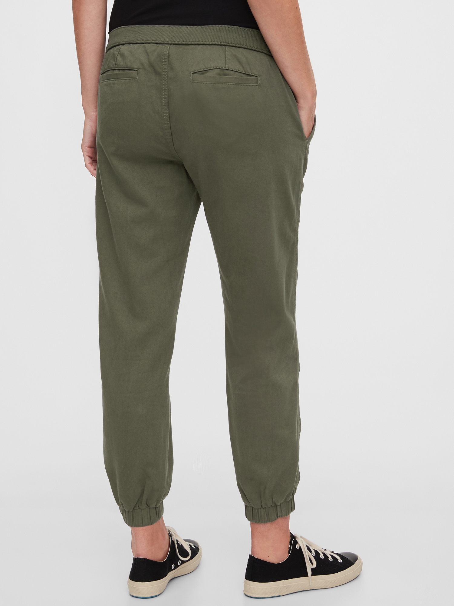 khaki utility joggers