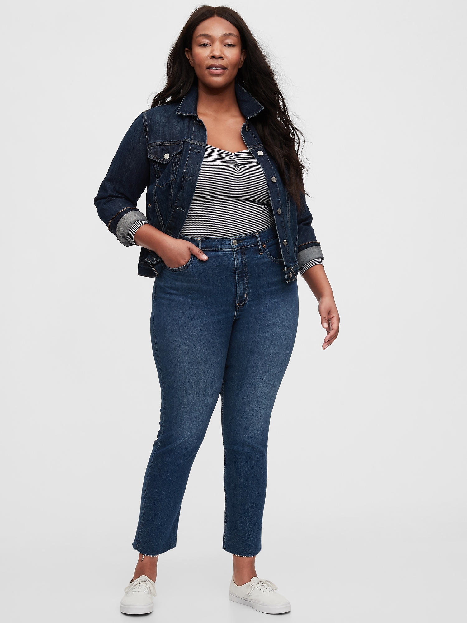 high rise cigarette jeans gap