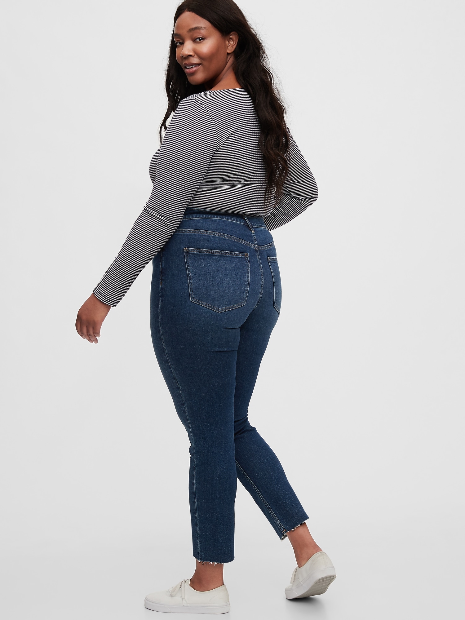 high rise cigarette jeans gap
