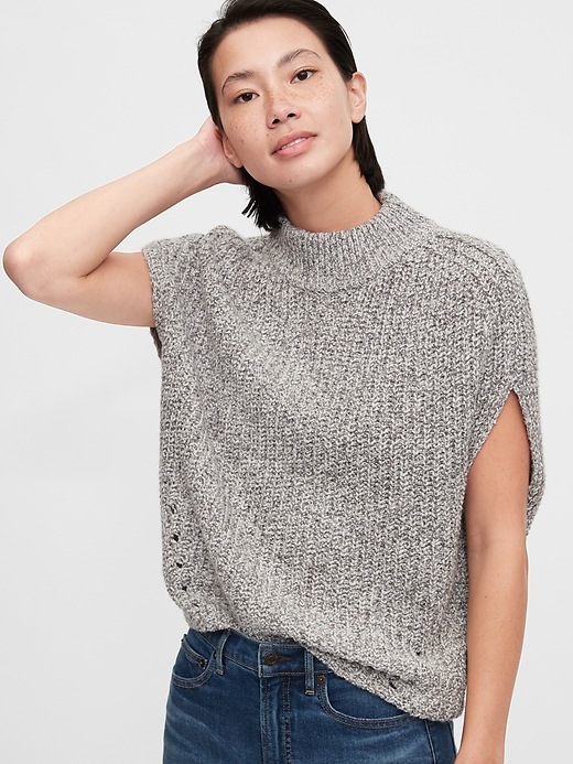 Image number 1 showing, Short Sleeve Turtleneck Sweater
