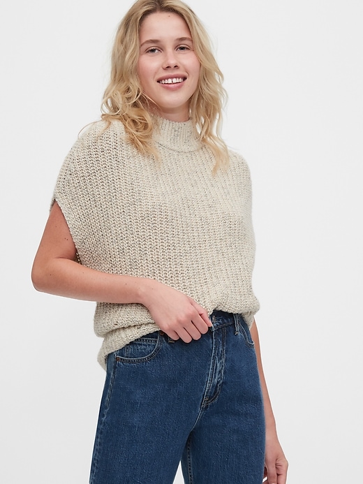 Image number 7 showing, Short Sleeve Turtleneck Sweater