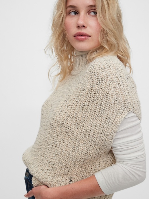 Image number 5 showing, Short Sleeve Turtleneck Sweater