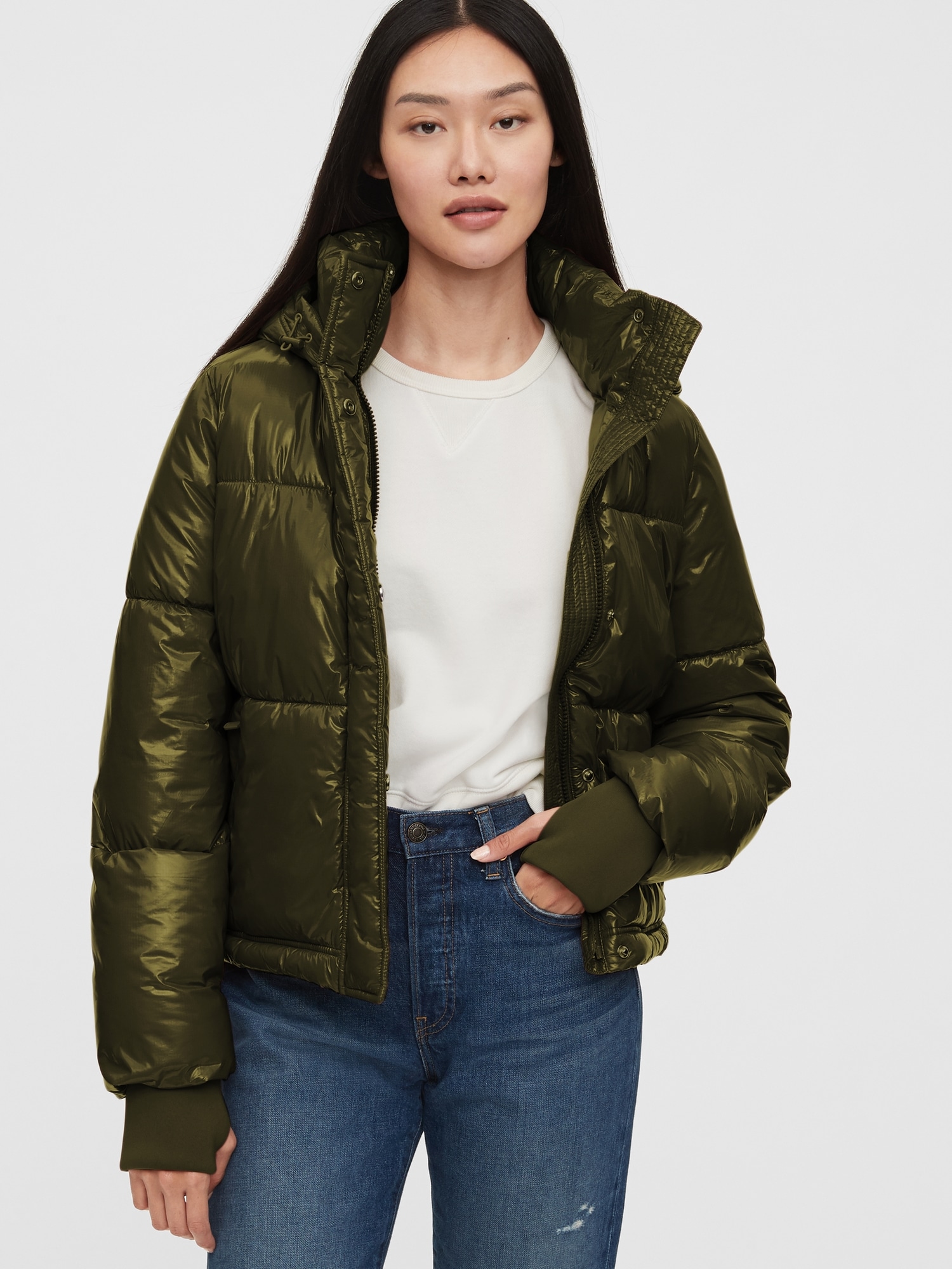 puffer jacket cropped