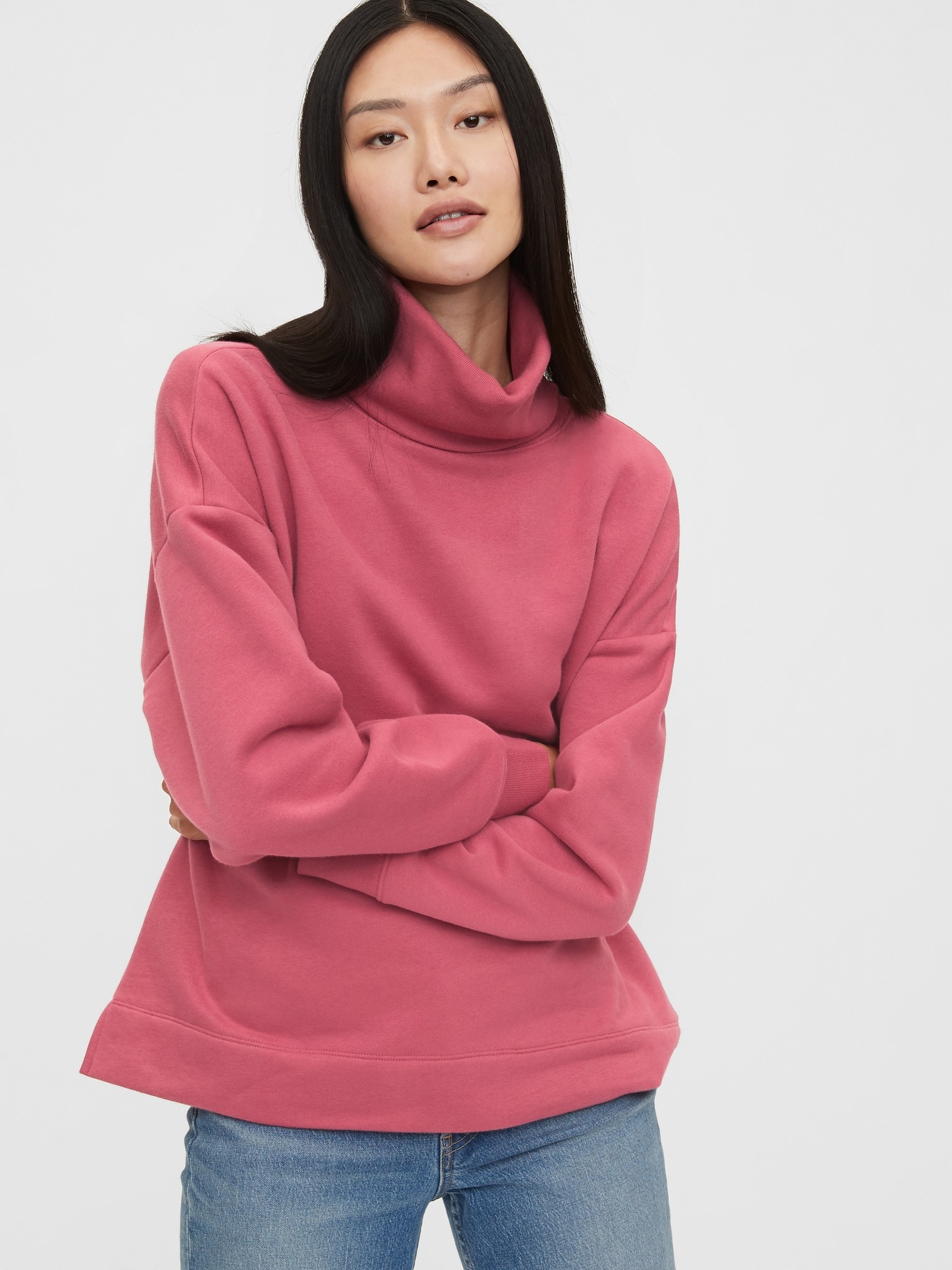 Vintage Soft Oversized Turtleneck Sweatshirt Gap