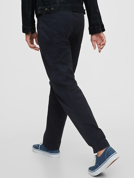 2 of 8 showing, with the color new classic navy of product Slim Utility Pants with GapFlex