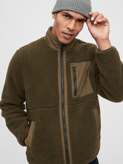 Image number 1 showing, Reversible Fleece Jacket