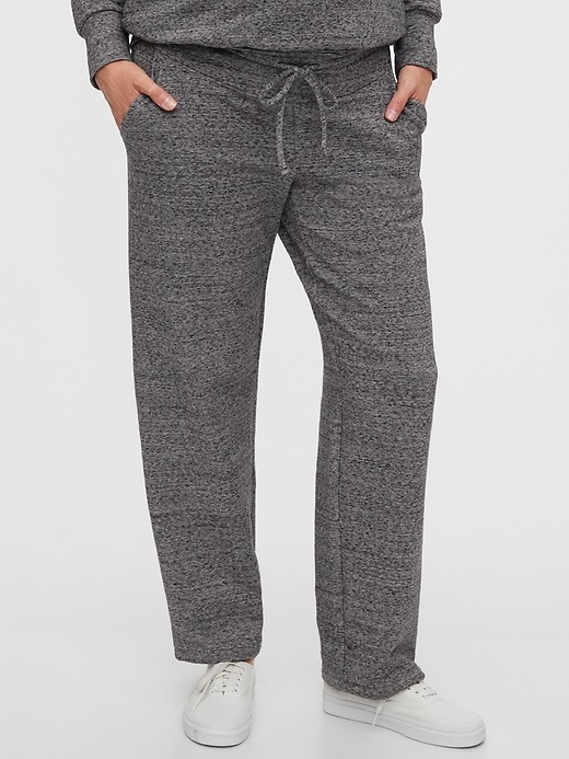 1 of 8 showing, with the color medium gray of product Maternity Cozy Wide-Leg Pants