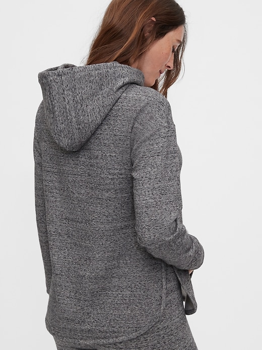 2 of 8 showing, with the color medium gray of product Maternity Nursing Open Side Hoodie