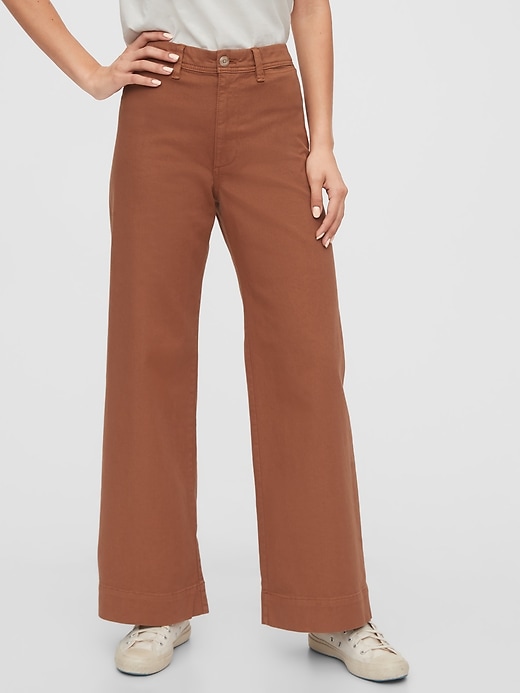 View large product image 1 of 1. High Rise Wide-Leg Pants With Washwell&#153