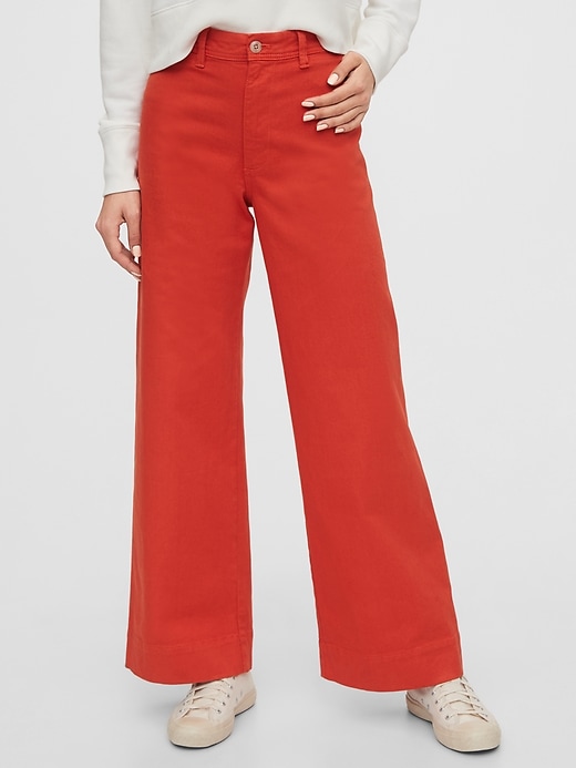View large product image 1 of 1. High Rise Wide-Leg Pants With Washwell&#153