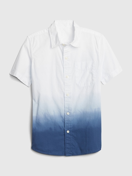 1 of 8 showing, with the color blue dip dye of product Kids Dip Dye Shirt