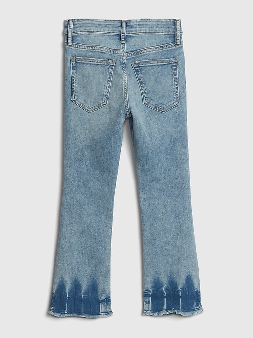 Image number 3 showing, Kids High Rise Flare Cropped Jeans with Stretch